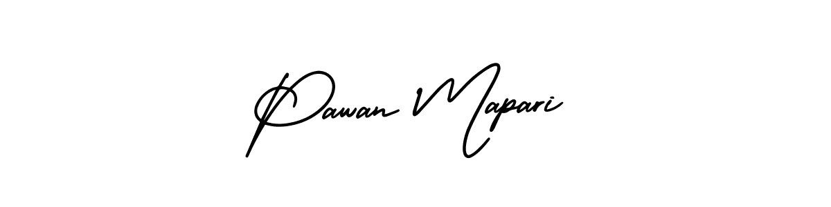 if you are searching for the best signature style for your name Pawan Mapari. so please give up your signature search. here we have designed multiple signature styles  using AmerikaSignatureDemo-Regular. Pawan Mapari signature style 3 images and pictures png