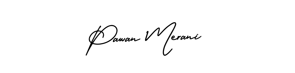 Pawan Merani stylish signature style. Best Handwritten Sign (AmerikaSignatureDemo-Regular) for my name. Handwritten Signature Collection Ideas for my name Pawan Merani. Pawan Merani signature style 3 images and pictures png