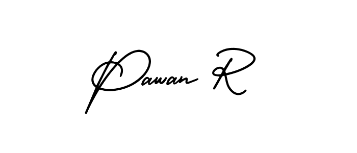 if you are searching for the best signature style for your name Pawan R. so please give up your signature search. here we have designed multiple signature styles  using AmerikaSignatureDemo-Regular. Pawan R signature style 3 images and pictures png