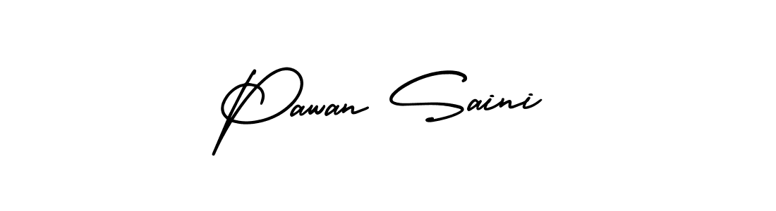 Make a beautiful signature design for name Pawan Saini. With this signature (AmerikaSignatureDemo-Regular) style, you can create a handwritten signature for free. Pawan Saini signature style 3 images and pictures png
