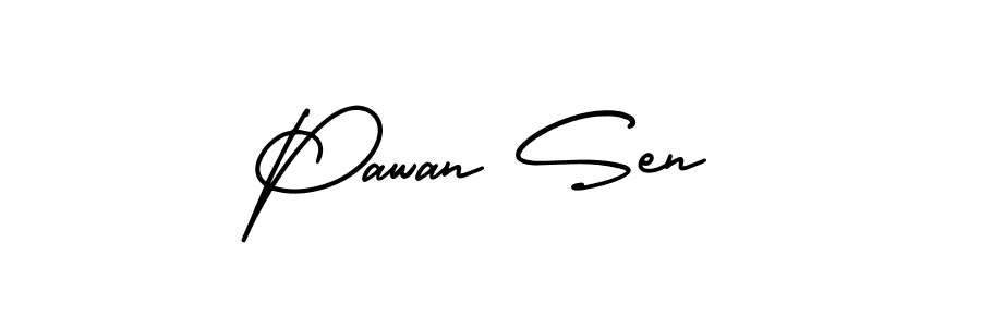 How to make Pawan Sen signature? AmerikaSignatureDemo-Regular is a professional autograph style. Create handwritten signature for Pawan Sen name. Pawan Sen signature style 3 images and pictures png