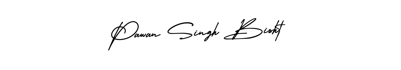 How to make Pawan Singh Bisht name signature. Use AmerikaSignatureDemo-Regular style for creating short signs online. This is the latest handwritten sign. Pawan Singh Bisht signature style 3 images and pictures png