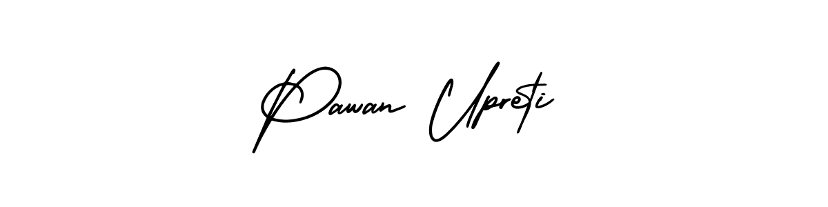 Make a beautiful signature design for name Pawan Upreti. With this signature (AmerikaSignatureDemo-Regular) style, you can create a handwritten signature for free. Pawan Upreti signature style 3 images and pictures png
