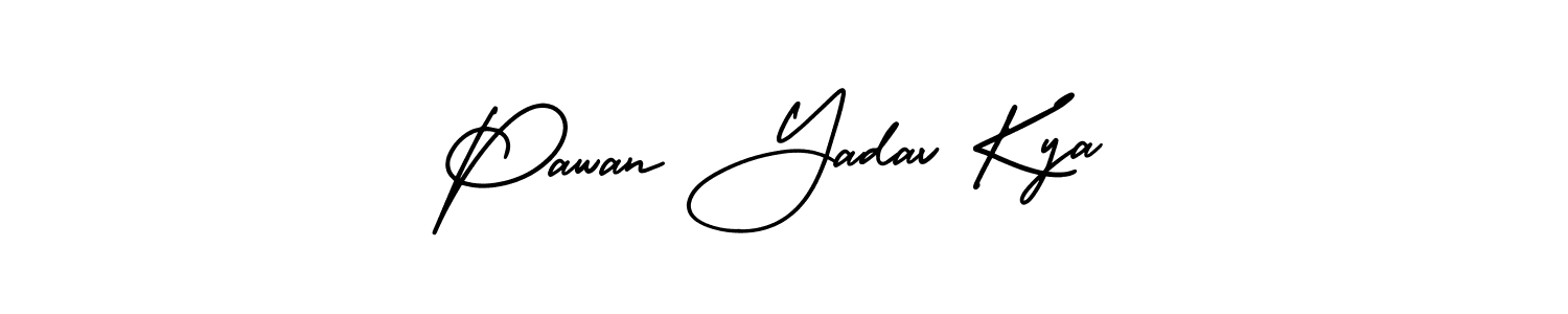 The best way (AmerikaSignatureDemo-Regular) to make a short signature is to pick only two or three words in your name. The name Pawan Yadav Kya include a total of six letters. For converting this name. Pawan Yadav Kya signature style 3 images and pictures png