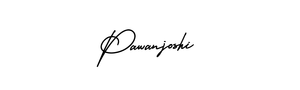 The best way (AmerikaSignatureDemo-Regular) to make a short signature is to pick only two or three words in your name. The name Pawanjoshi include a total of six letters. For converting this name. Pawanjoshi signature style 3 images and pictures png