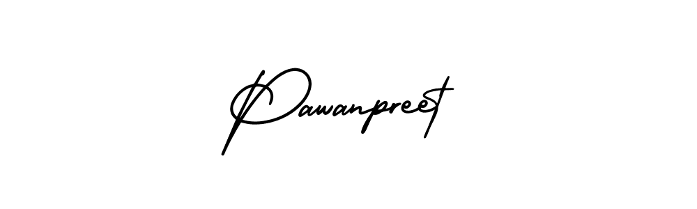 How to make Pawanpreet name signature. Use AmerikaSignatureDemo-Regular style for creating short signs online. This is the latest handwritten sign. Pawanpreet signature style 3 images and pictures png