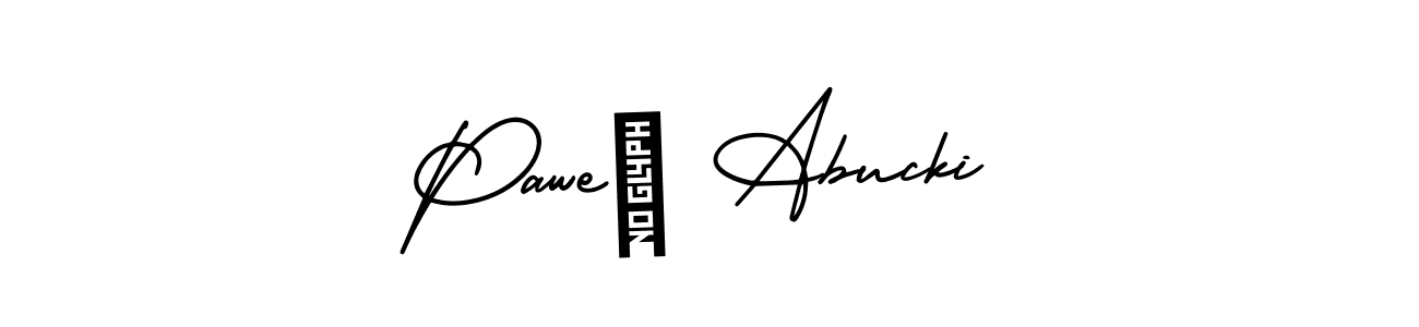 Make a beautiful signature design for name Paweł Abucki. Use this online signature maker to create a handwritten signature for free. Paweł Abucki signature style 3 images and pictures png