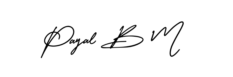 AmerikaSignatureDemo-Regular is a professional signature style that is perfect for those who want to add a touch of class to their signature. It is also a great choice for those who want to make their signature more unique. Get Payal B M name to fancy signature for free. Payal B M signature style 3 images and pictures png