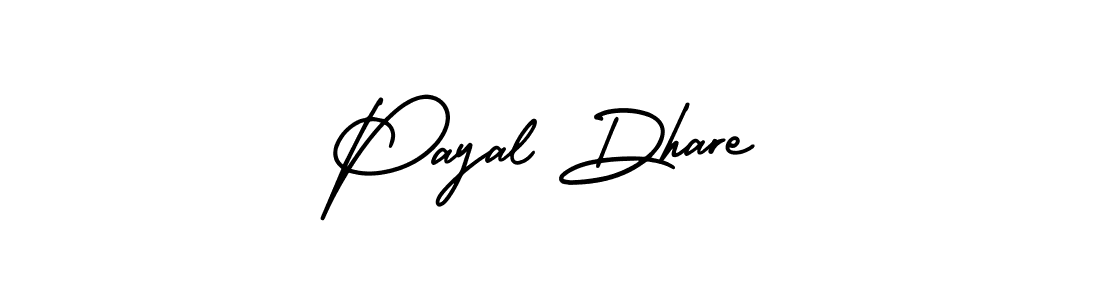 Design your own signature with our free online signature maker. With this signature software, you can create a handwritten (AmerikaSignatureDemo-Regular) signature for name Payal Dhare. Payal Dhare signature style 3 images and pictures png