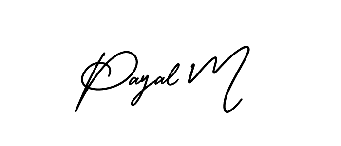 How to make Payal M signature? AmerikaSignatureDemo-Regular is a professional autograph style. Create handwritten signature for Payal M name. Payal M signature style 3 images and pictures png