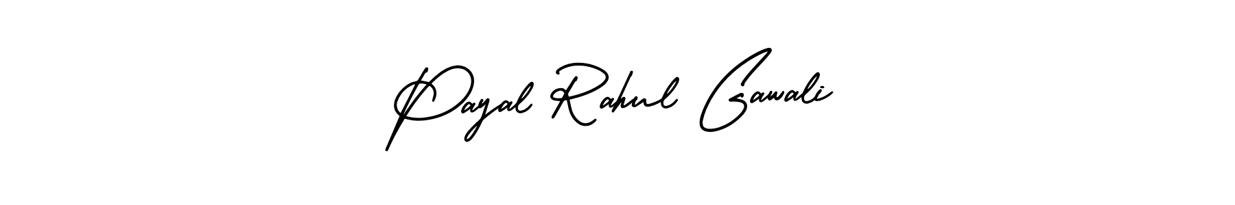 You should practise on your own different ways (AmerikaSignatureDemo-Regular) to write your name (Payal Rahul Gawali) in signature. don't let someone else do it for you. Payal Rahul Gawali signature style 3 images and pictures png