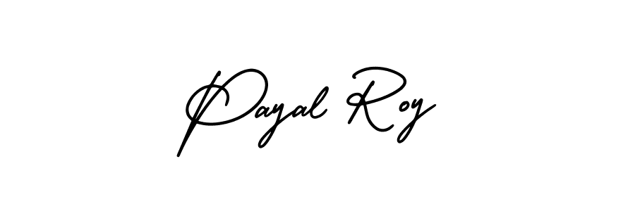 You should practise on your own different ways (AmerikaSignatureDemo-Regular) to write your name (Payal Roy) in signature. don't let someone else do it for you. Payal Roy signature style 3 images and pictures png