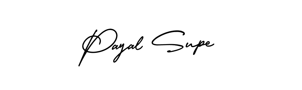 Use a signature maker to create a handwritten signature online. With this signature software, you can design (AmerikaSignatureDemo-Regular) your own signature for name Payal Supe. Payal Supe signature style 3 images and pictures png