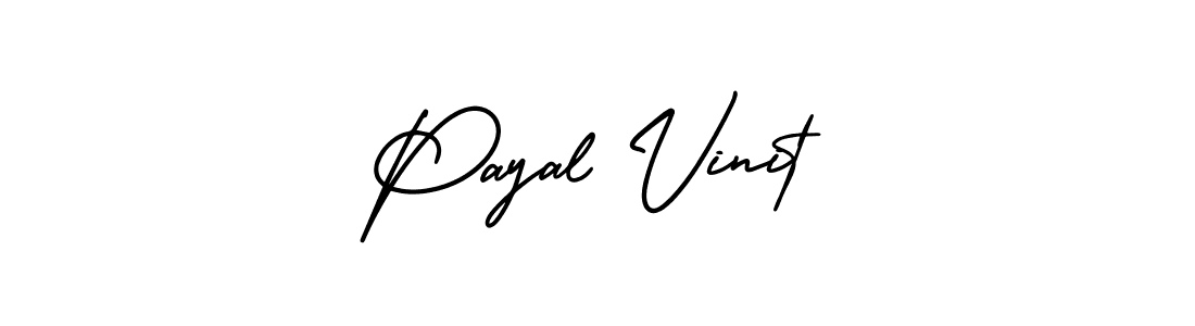 Use a signature maker to create a handwritten signature online. With this signature software, you can design (AmerikaSignatureDemo-Regular) your own signature for name Payal Vinit. Payal Vinit signature style 3 images and pictures png
