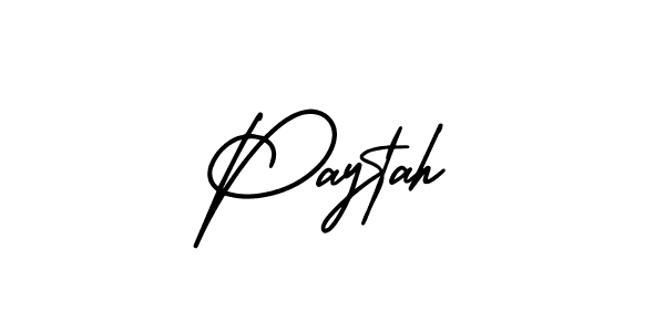Design your own signature with our free online signature maker. With this signature software, you can create a handwritten (AmerikaSignatureDemo-Regular) signature for name Paytah. Paytah signature style 3 images and pictures png