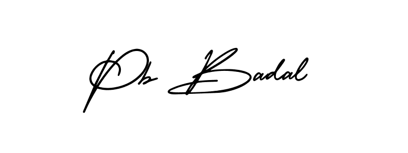 Make a beautiful signature design for name Pb Badal. With this signature (AmerikaSignatureDemo-Regular) style, you can create a handwritten signature for free. Pb Badal signature style 3 images and pictures png