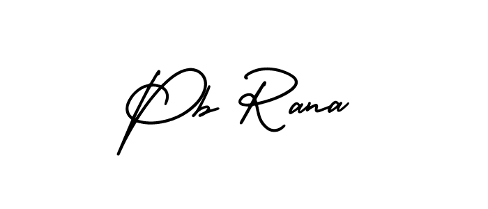 How to make Pb Rana signature? AmerikaSignatureDemo-Regular is a professional autograph style. Create handwritten signature for Pb Rana name. Pb Rana signature style 3 images and pictures png