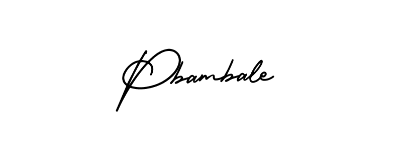 Design your own signature with our free online signature maker. With this signature software, you can create a handwritten (AmerikaSignatureDemo-Regular) signature for name Pbambale. Pbambale signature style 3 images and pictures png