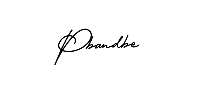 How to make Pbandbe name signature. Use AmerikaSignatureDemo-Regular style for creating short signs online. This is the latest handwritten sign. Pbandbe signature style 3 images and pictures png