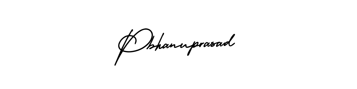 How to make Pbhanuprasad name signature. Use AmerikaSignatureDemo-Regular style for creating short signs online. This is the latest handwritten sign. Pbhanuprasad signature style 3 images and pictures png