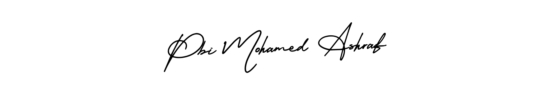 Create a beautiful signature design for name Pbi Mohamed Ashraf. With this signature (AmerikaSignatureDemo-Regular) fonts, you can make a handwritten signature for free. Pbi Mohamed Ashraf signature style 3 images and pictures png