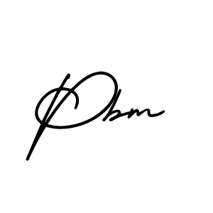 Make a beautiful signature design for name Pbm. With this signature (AmerikaSignatureDemo-Regular) style, you can create a handwritten signature for free. Pbm signature style 3 images and pictures png