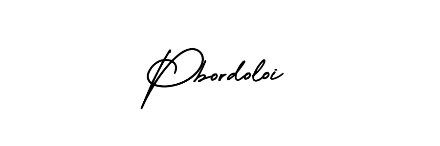 Design your own signature with our free online signature maker. With this signature software, you can create a handwritten (AmerikaSignatureDemo-Regular) signature for name Pbordoloi. Pbordoloi signature style 3 images and pictures png