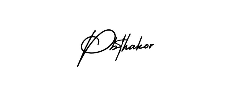 Create a beautiful signature design for name Pbthakor. With this signature (AmerikaSignatureDemo-Regular) fonts, you can make a handwritten signature for free. Pbthakor signature style 3 images and pictures png