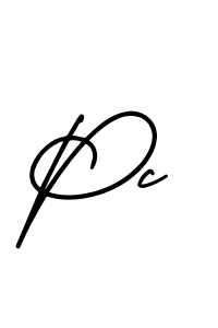 Design your own signature with our free online signature maker. With this signature software, you can create a handwritten (AmerikaSignatureDemo-Regular) signature for name Pc. Pc signature style 3 images and pictures png