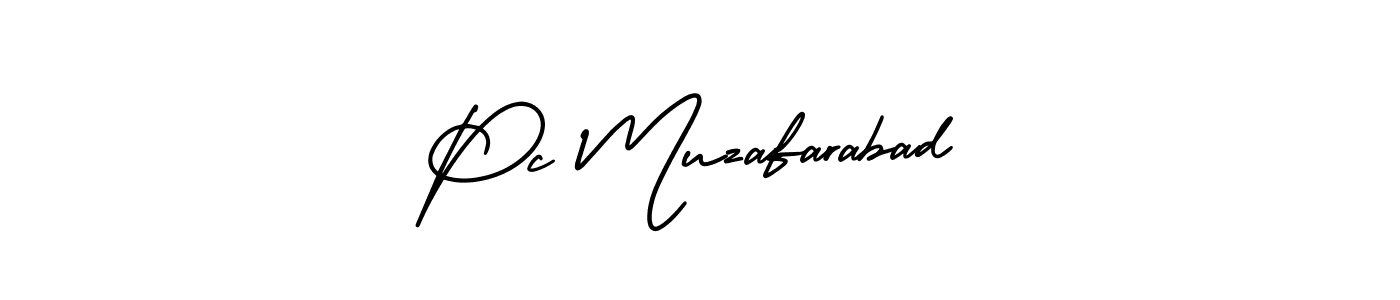 Pc Muzafarabad stylish signature style. Best Handwritten Sign (AmerikaSignatureDemo-Regular) for my name. Handwritten Signature Collection Ideas for my name Pc Muzafarabad. Pc Muzafarabad signature style 3 images and pictures png