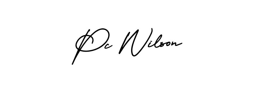 This is the best signature style for the Pc Wilson name. Also you like these signature font (AmerikaSignatureDemo-Regular). Mix name signature. Pc Wilson signature style 3 images and pictures png