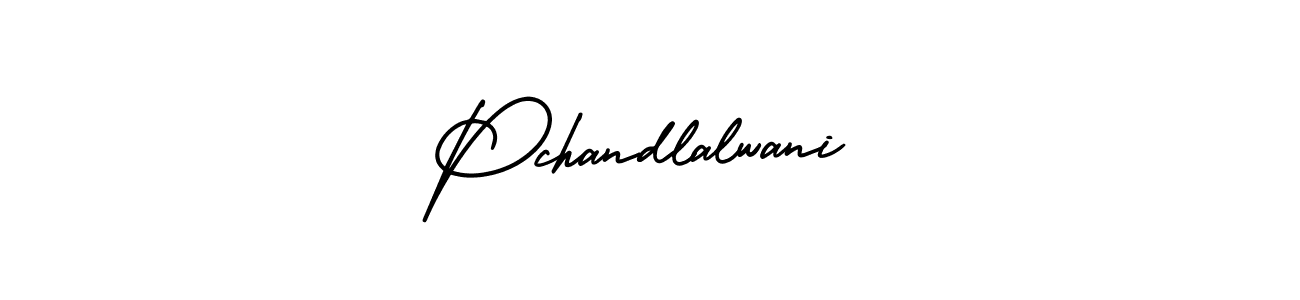 How to make Pchandlalwani name signature. Use AmerikaSignatureDemo-Regular style for creating short signs online. This is the latest handwritten sign. Pchandlalwani signature style 3 images and pictures png