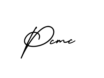Create a beautiful signature design for name Pcmc. With this signature (AmerikaSignatureDemo-Regular) fonts, you can make a handwritten signature for free. Pcmc signature style 3 images and pictures png