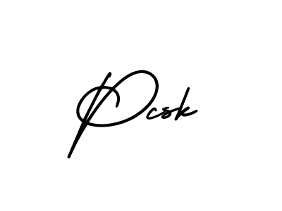 if you are searching for the best signature style for your name Pcsk. so please give up your signature search. here we have designed multiple signature styles  using AmerikaSignatureDemo-Regular. Pcsk signature style 3 images and pictures png