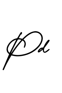 How to make Pd signature? AmerikaSignatureDemo-Regular is a professional autograph style. Create handwritten signature for Pd name. Pd signature style 3 images and pictures png