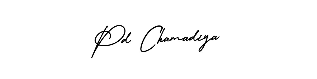 Make a beautiful signature design for name Pd Chamadiya. With this signature (AmerikaSignatureDemo-Regular) style, you can create a handwritten signature for free. Pd Chamadiya signature style 3 images and pictures png