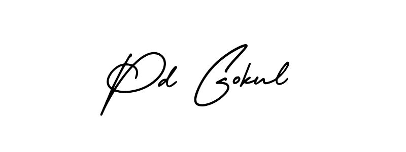 Make a beautiful signature design for name Pd Gokul. With this signature (AmerikaSignatureDemo-Regular) style, you can create a handwritten signature for free. Pd Gokul signature style 3 images and pictures png