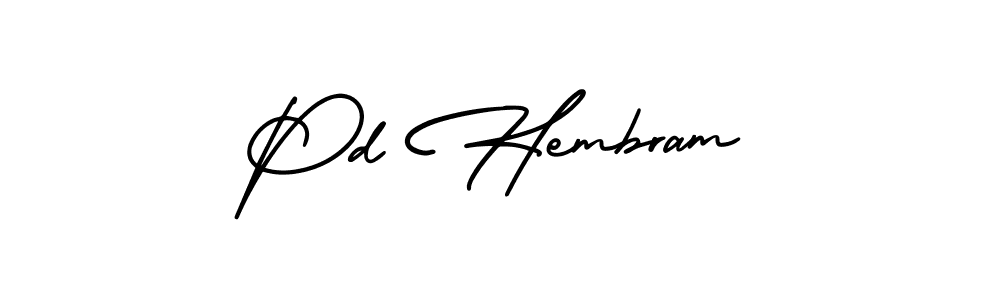 Use a signature maker to create a handwritten signature online. With this signature software, you can design (AmerikaSignatureDemo-Regular) your own signature for name Pd Hembram. Pd Hembram signature style 3 images and pictures png