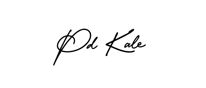 How to make Pd Kale name signature. Use AmerikaSignatureDemo-Regular style for creating short signs online. This is the latest handwritten sign. Pd Kale signature style 3 images and pictures png