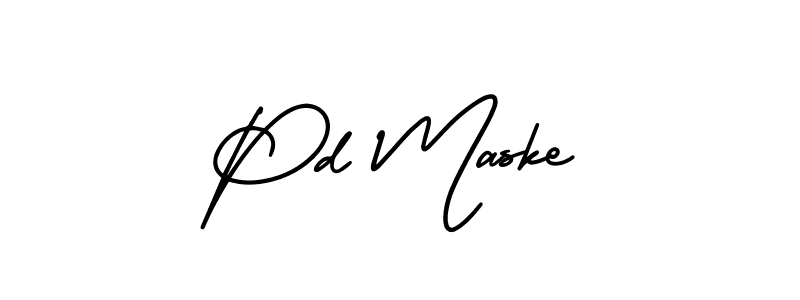 The best way (AmerikaSignatureDemo-Regular) to make a short signature is to pick only two or three words in your name. The name Pd Maske include a total of six letters. For converting this name. Pd Maske signature style 3 images and pictures png