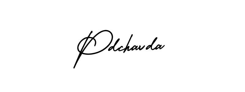 The best way (AmerikaSignatureDemo-Regular) to make a short signature is to pick only two or three words in your name. The name Pdchavda include a total of six letters. For converting this name. Pdchavda signature style 3 images and pictures png