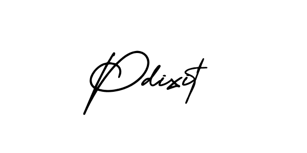 How to make Pdixit name signature. Use AmerikaSignatureDemo-Regular style for creating short signs online. This is the latest handwritten sign. Pdixit signature style 3 images and pictures png