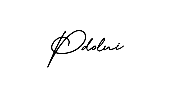 Create a beautiful signature design for name Pdolui. With this signature (AmerikaSignatureDemo-Regular) fonts, you can make a handwritten signature for free. Pdolui signature style 3 images and pictures png