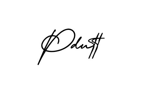 Pdutt stylish signature style. Best Handwritten Sign (AmerikaSignatureDemo-Regular) for my name. Handwritten Signature Collection Ideas for my name Pdutt. Pdutt signature style 3 images and pictures png