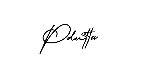 It looks lik you need a new signature style for name Pdutta. Design unique handwritten (AmerikaSignatureDemo-Regular) signature with our free signature maker in just a few clicks. Pdutta signature style 3 images and pictures png