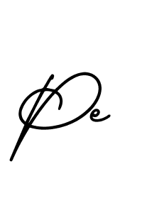 You should practise on your own different ways (AmerikaSignatureDemo-Regular) to write your name (Pe) in signature. don't let someone else do it for you. Pe signature style 3 images and pictures png