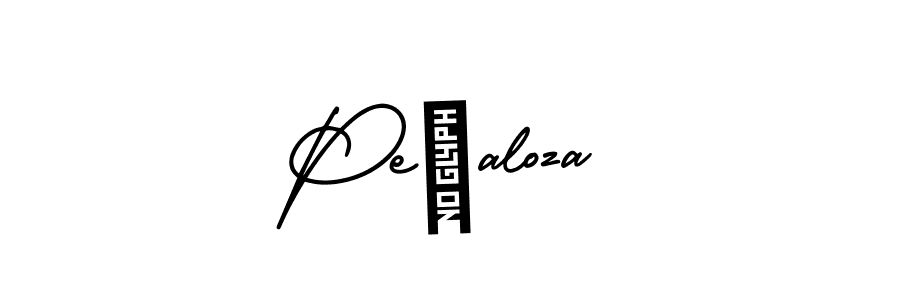 It looks lik you need a new signature style for name Peñaloza. Design unique handwritten (AmerikaSignatureDemo-Regular) signature with our free signature maker in just a few clicks. Peñaloza signature style 3 images and pictures png