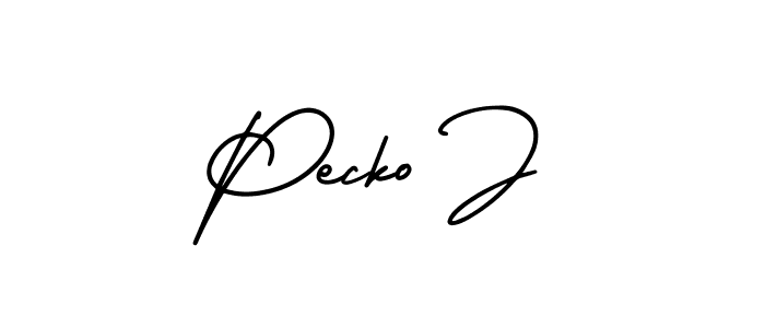 Create a beautiful signature design for name Pecko J. With this signature (AmerikaSignatureDemo-Regular) fonts, you can make a handwritten signature for free. Pecko J signature style 3 images and pictures png