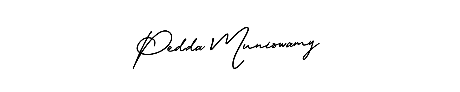 Make a beautiful signature design for name Pedda Muniswamy. With this signature (AmerikaSignatureDemo-Regular) style, you can create a handwritten signature for free. Pedda Muniswamy signature style 3 images and pictures png