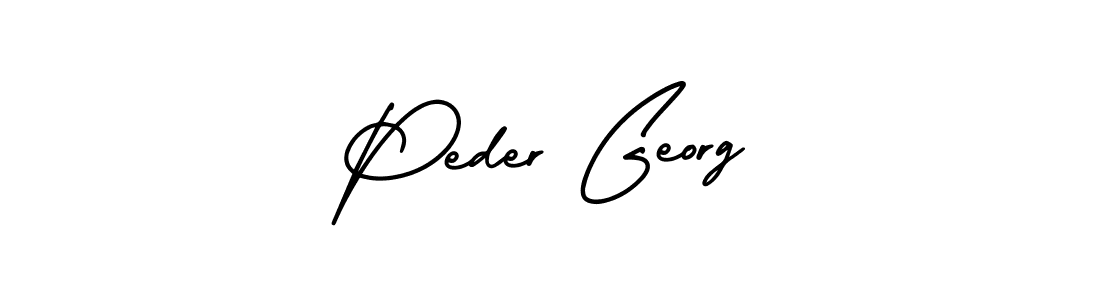 This is the best signature style for the Peder Georg name. Also you like these signature font (AmerikaSignatureDemo-Regular). Mix name signature. Peder Georg signature style 3 images and pictures png